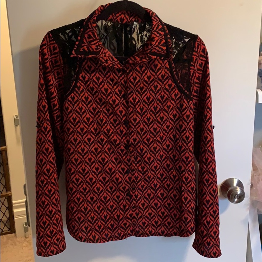 Lace Button Down - image 1